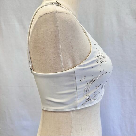 Beach Riot white studded lunar sports bra swim top size small-medium - Picture 8 of 15